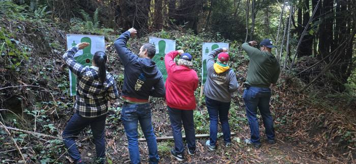 Students on the range